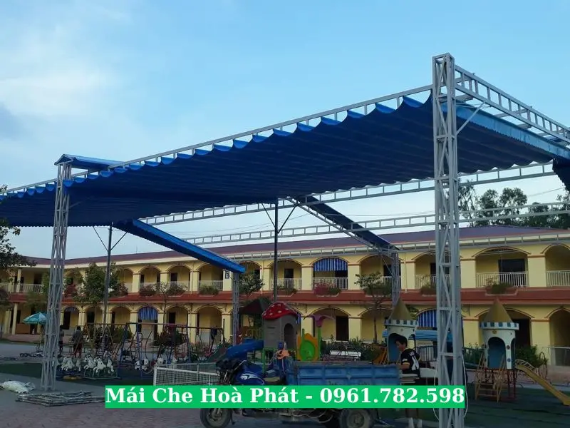 Lắp đặt bạt mái che trường học tại Mỹ Đức