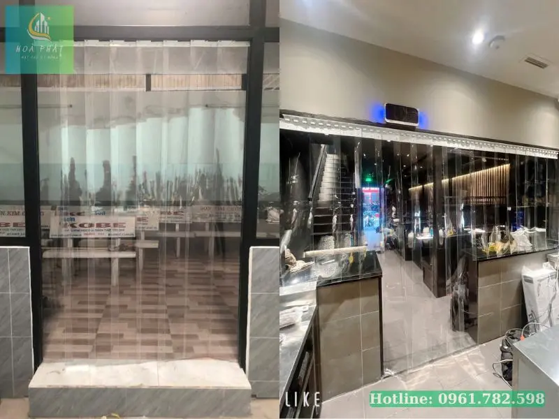 Bạt trong suốt làm vách ngăn