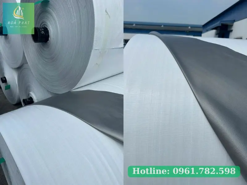 Xưởng may bạt trắng xám Hoà Phát