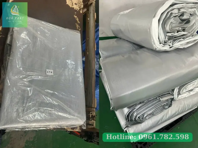 May bạt trắng ghi theo yêu cầu