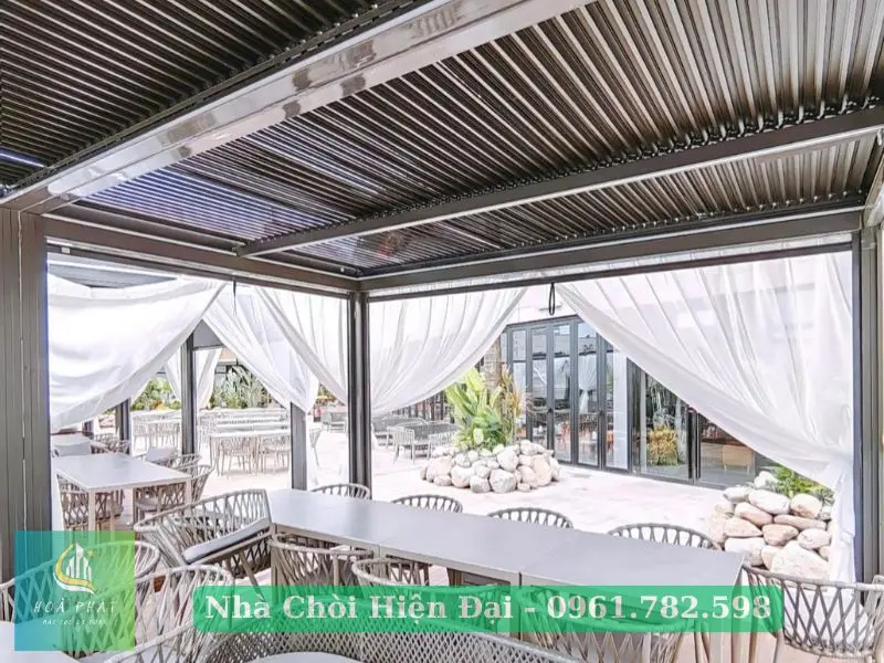 Mẫu nhà chòi hiện đại dạng nhôm ziczac