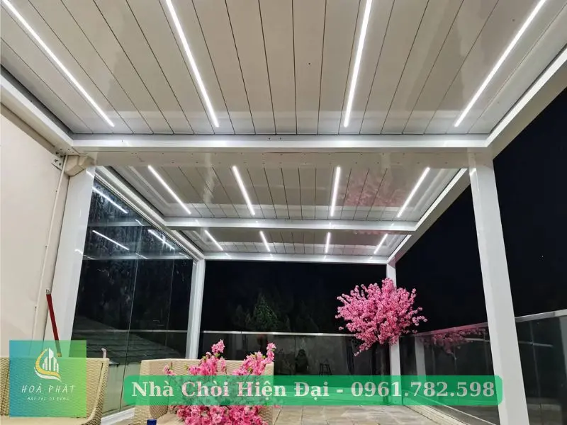 Mẫu nhà chòi nhôm chớp lật hiện đại