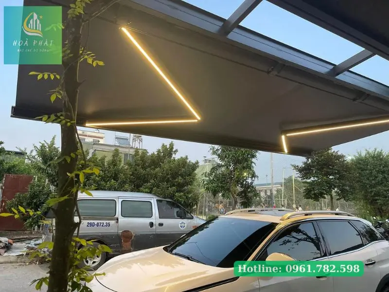 Mái hiên tự động che ô tô