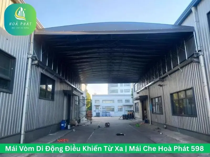 Mái bạt vòm tự động khu hành lang