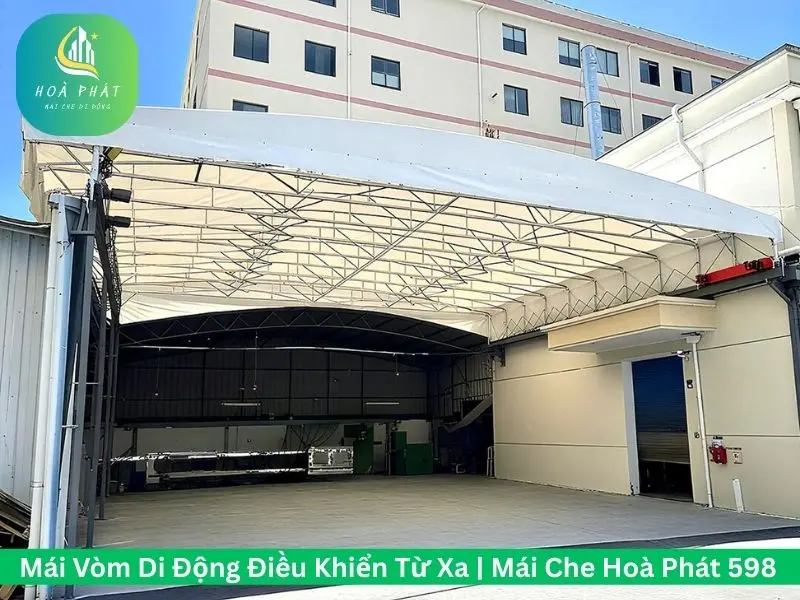 Mái vòm bạt xếp khu xuất nhập hàng