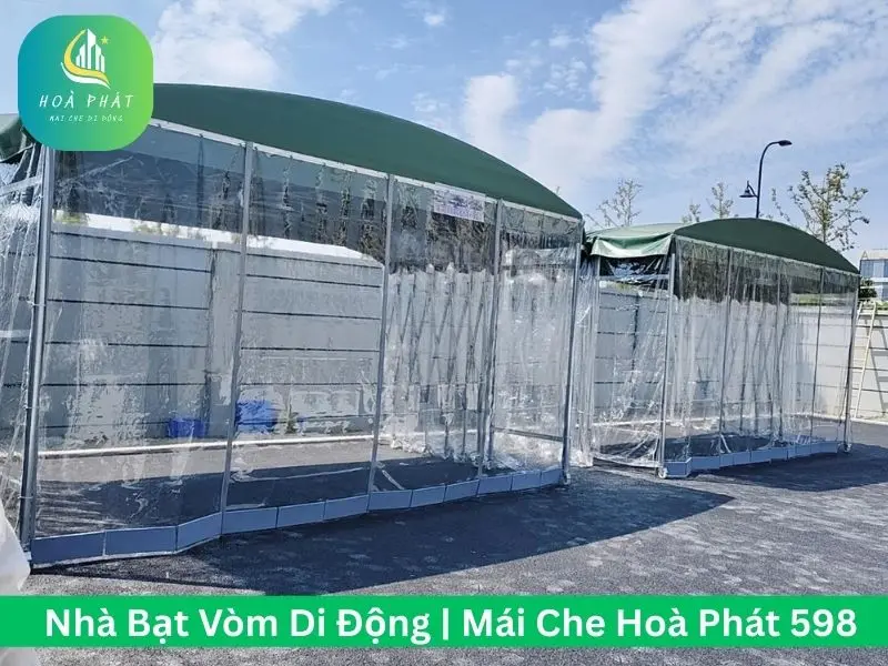 Công trình nhà bạt vòm di động vách trong bên hông